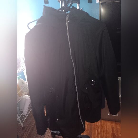INTL d.e.t.a.i.l.s Black Radiance Hooded Water-Resistant Jacket Pre-owned - Picture 4 of 7